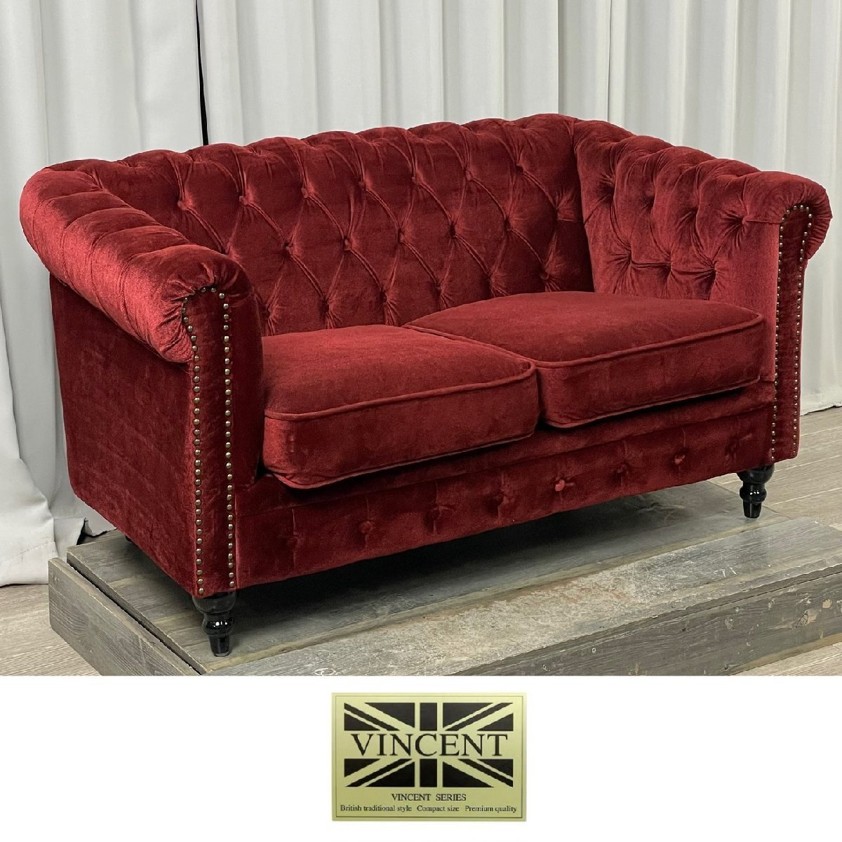 英国家具Wade イギリスクラシック二人掛けソファ