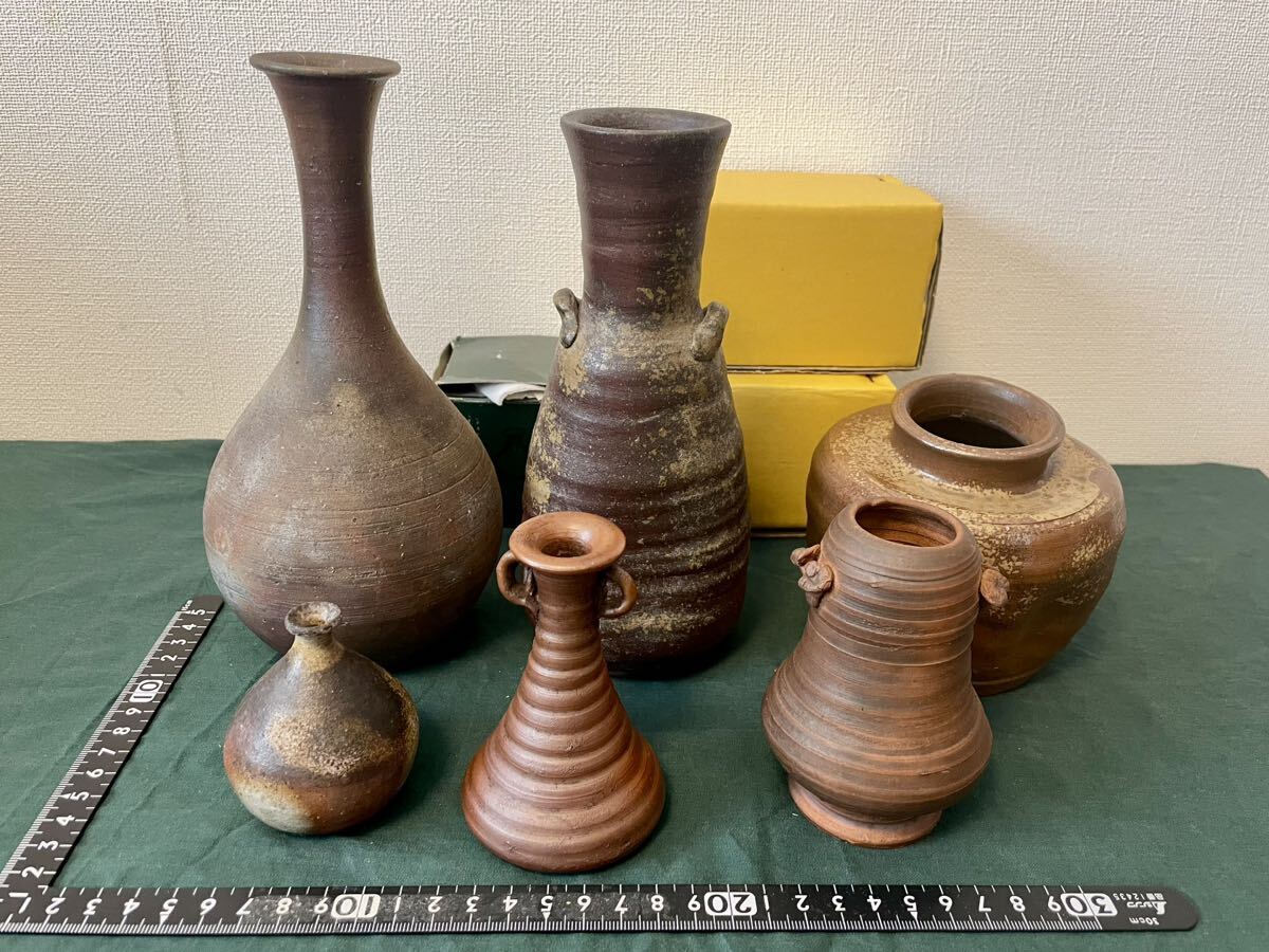 備前焼 小西陶古の花器•花瓶 高さ24cm 未使用 花瓶」の直近