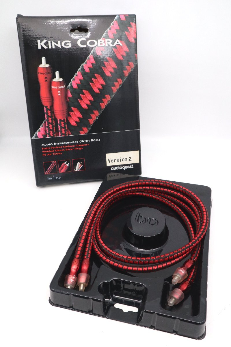 オーディオクエスト KING COBRA(キングコブラ)1.0Ｍ ２本 オーディオクエスト キングコブラ 1.0M RCA 2本
