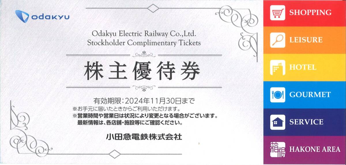 最新 小田急電鉄 定期式 株主優待乗車証 電車全線パス 定期券型☆株主