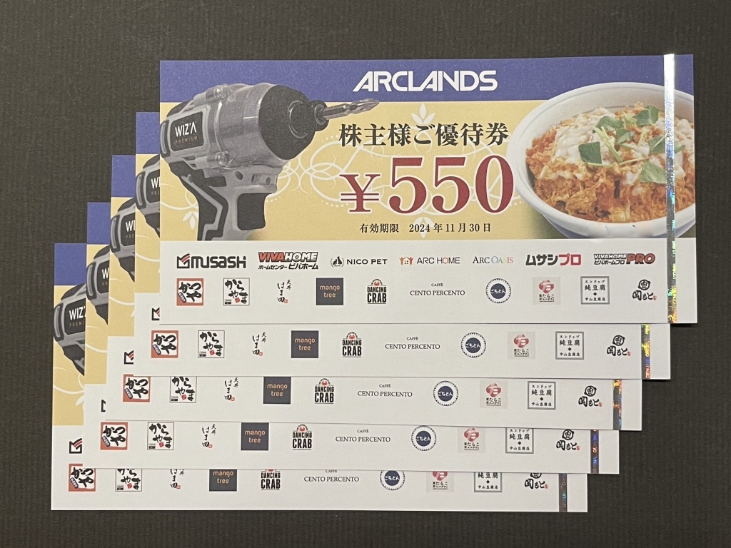 2025/5/31迄 アークランズ かつや 株主優待券 11000円分 アークランズ 株主優待券 11,000円分 有効期限:2025年5月31日