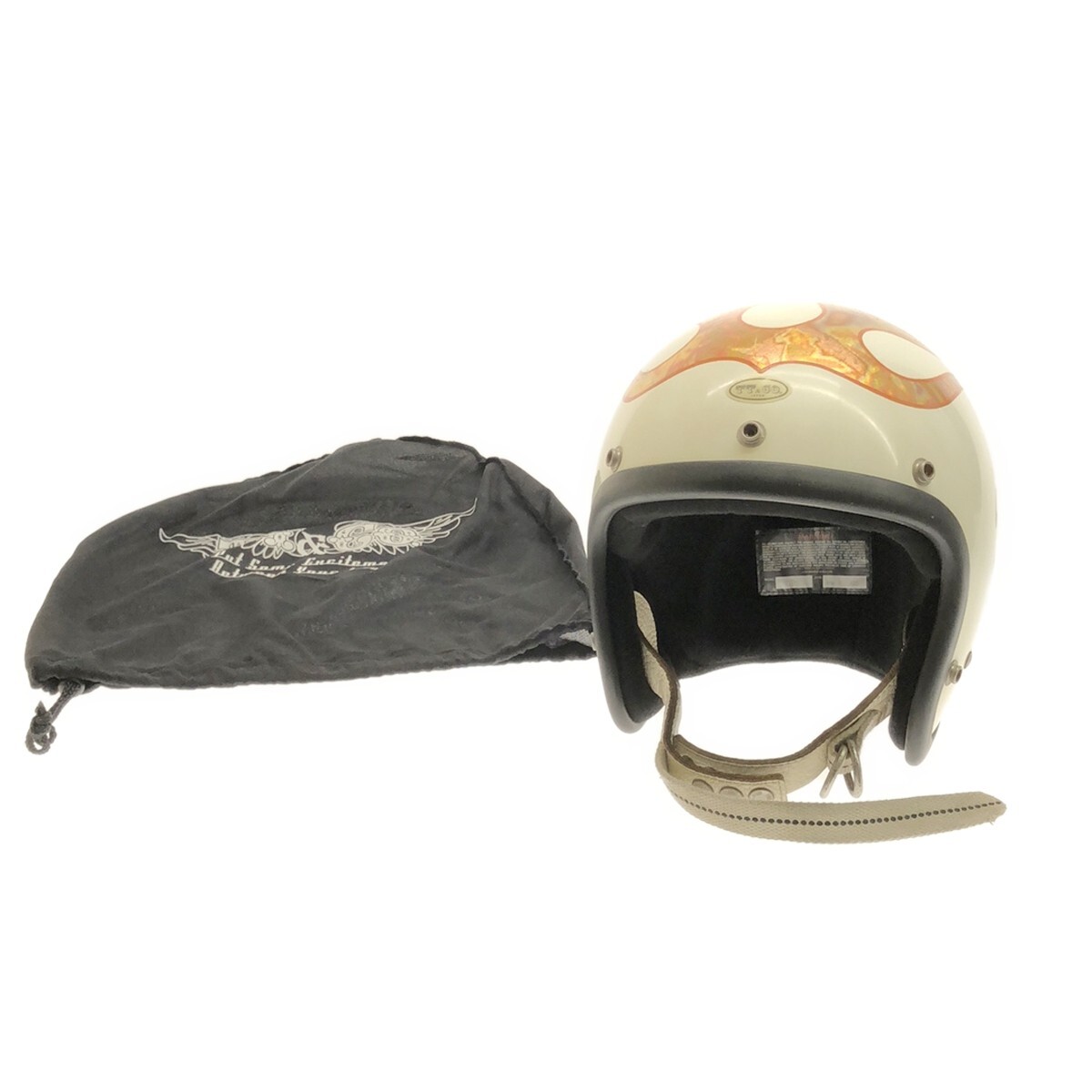 美品＞TT&CO ジェットヘルメット アイボリー TT05J フリーサイズ 希少