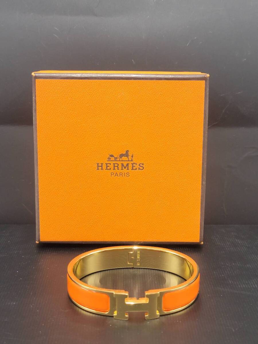 楽天市場】HERMES エルメス オランプ バングル オレンジx