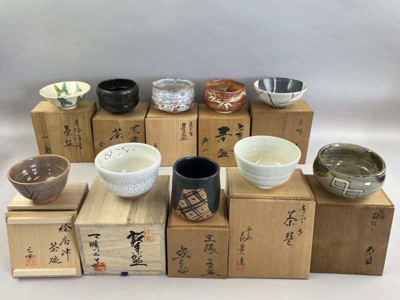 抹茶茶碗／ねずみ志野茶碗／茶45