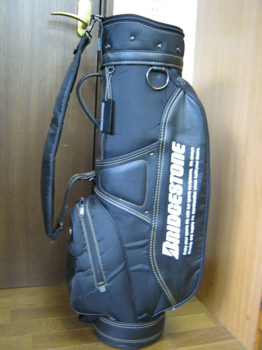 BRIDGESTONE ゴルフキャディバッグ CBG21Y BY 全体的に状態が悪い】B