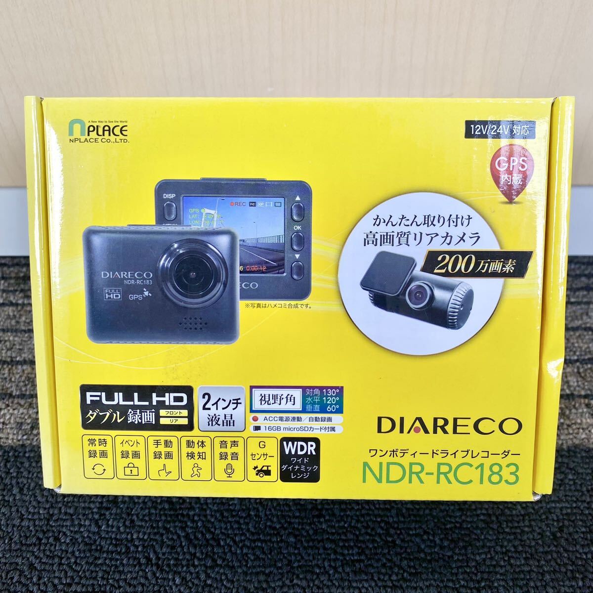 nPLAce エンプレイス DIARECO ドラレコ NDR-RC183 ドライブレコーダー