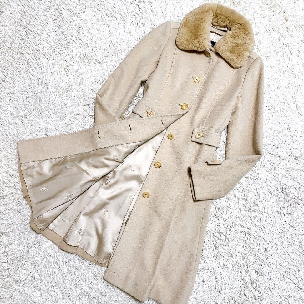 BURBERRY LONDON】 チェスターコート カシミヤ シャドーチェック