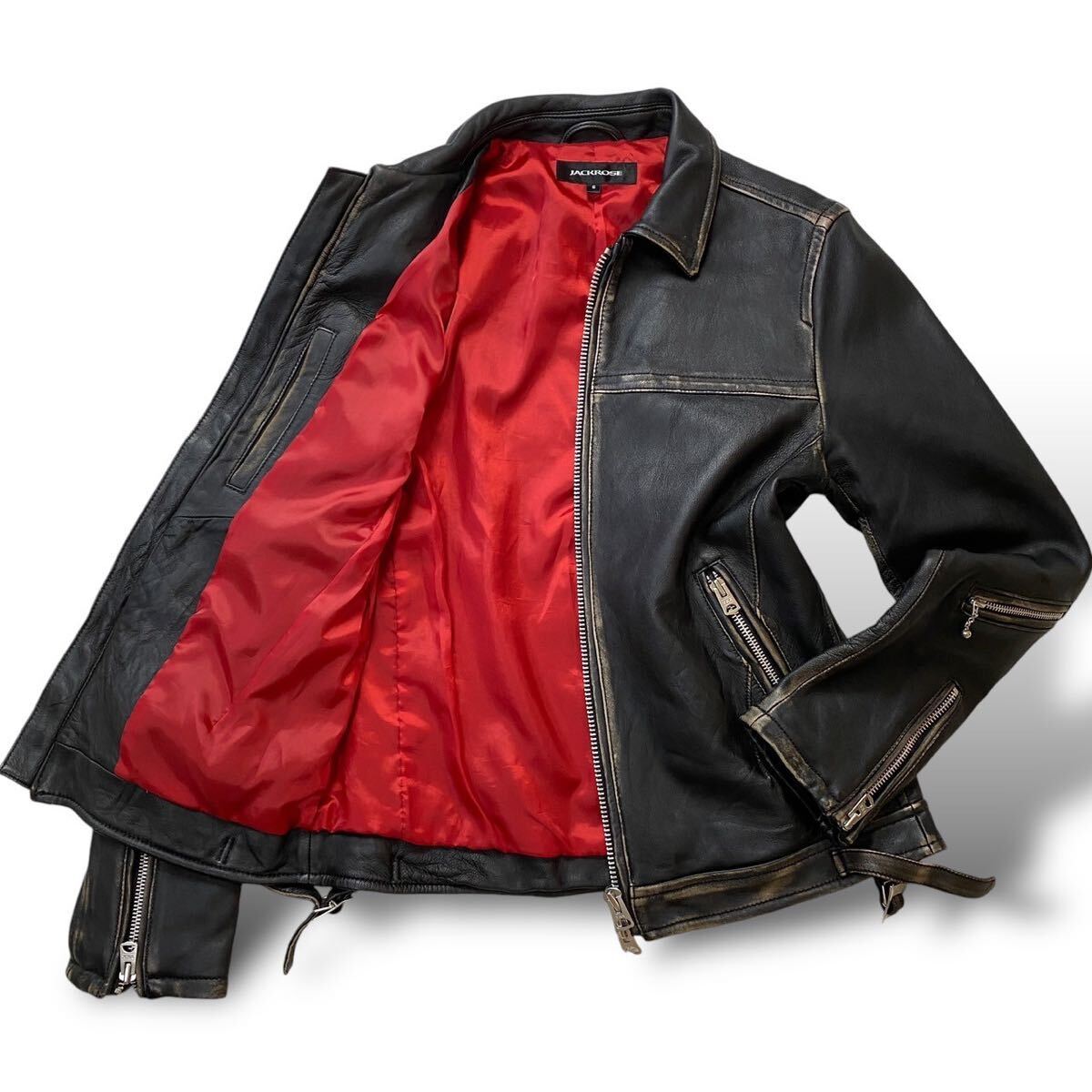 JACKROSE ジャックローズ ダブルライダースジャケット ブルー