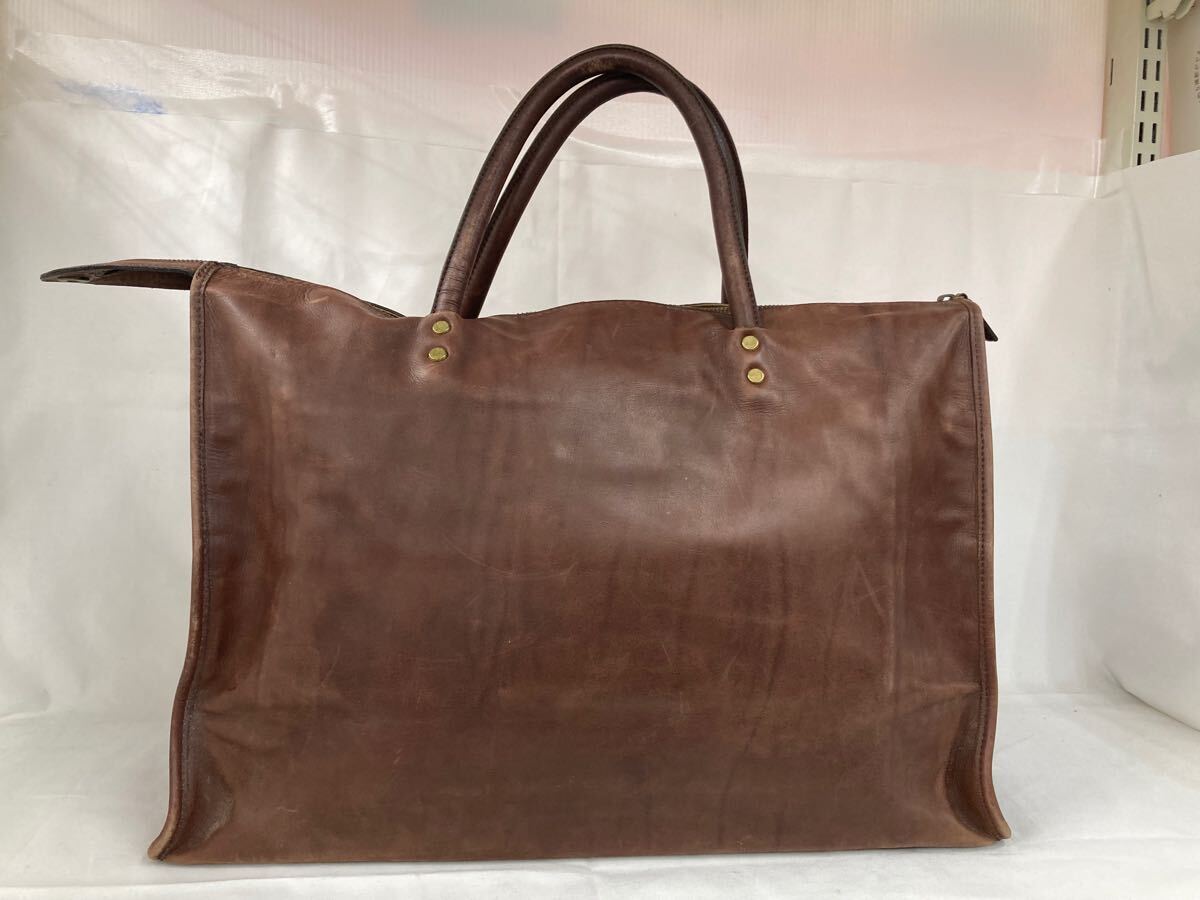 SOMES SADDLE トートバッグ 本革 オレンジ/ブラウン色系 広口で