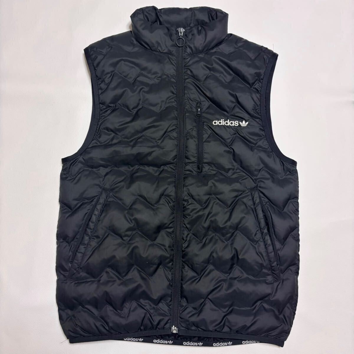 adidas 黒 キルティング ベスト