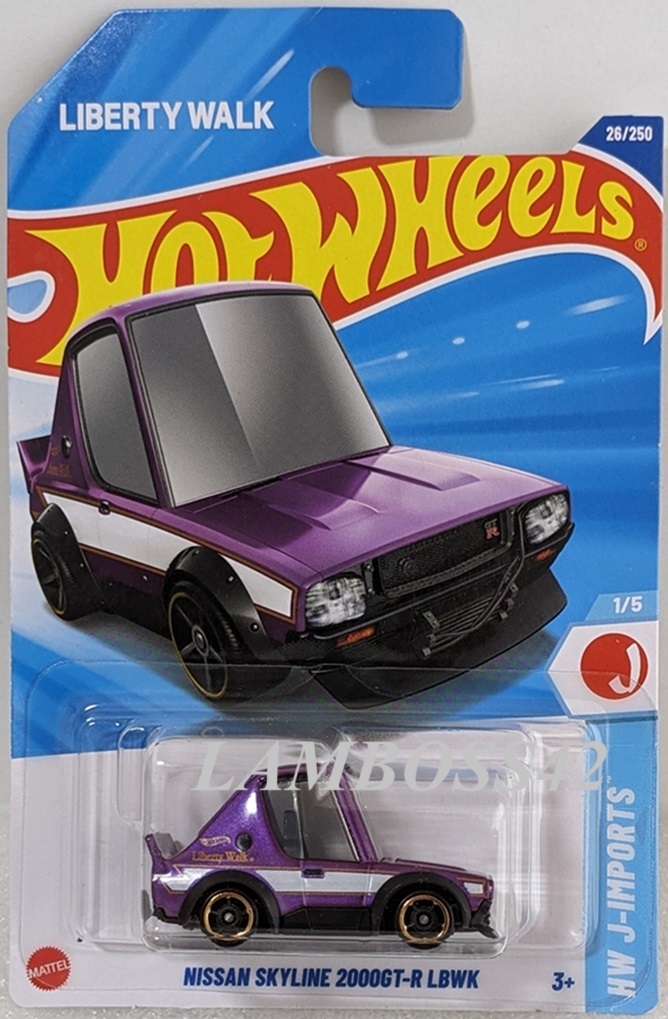 Xe mô hình Hot Wheels basic Nissan Skyline 2000GT-R LBWK HYW79