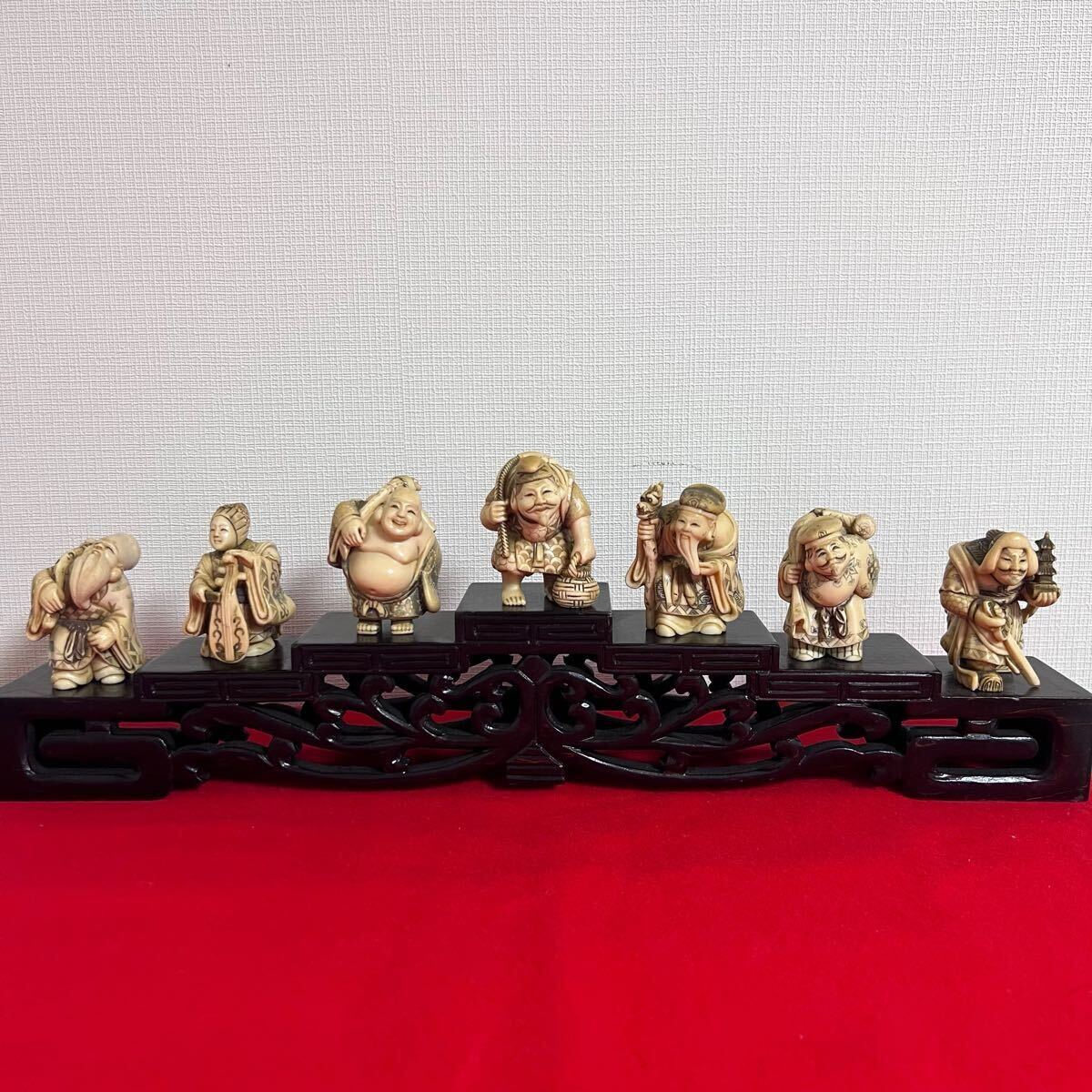 象牙風　七福神　開運 象牙風七福神開運