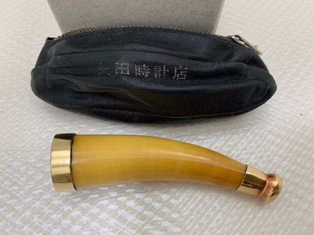 □時代物【 網代編み漆固め煙管筒 】、検索 煙管 煙草入れ タバコ入れ 