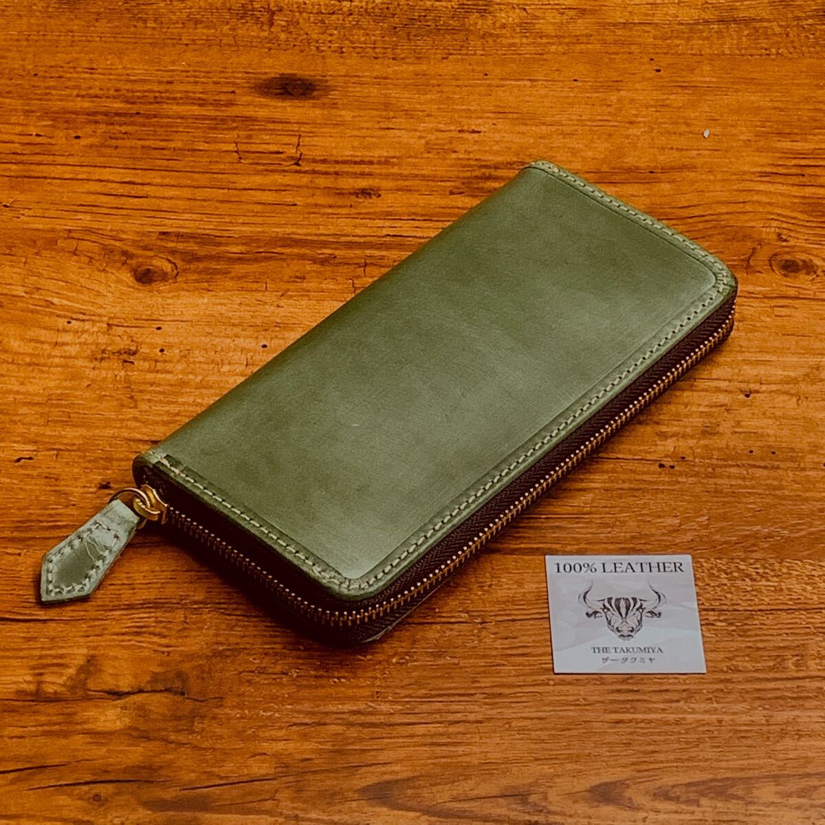 新品 未使用 送料無料 メンズ レザー 手縫い 長財布 ブライドルレザー 二つ折り財布 ヌメ革 No.23 2 青 長財布 本革 ブライドルレザー メンズ ヌメ革 ロングウォレット 栃木