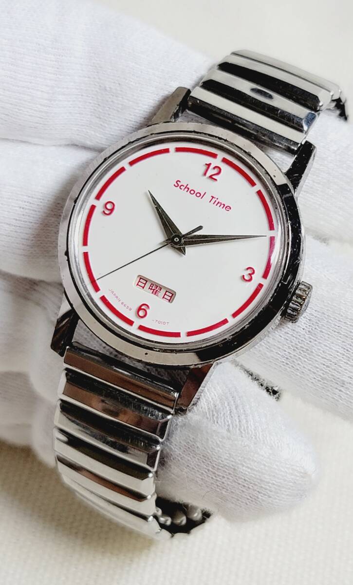 セイコー　スクールタイム　goodcondition‼️ JA-0515| セイコー スクールタイム ウィークデータ 1960年代 裏