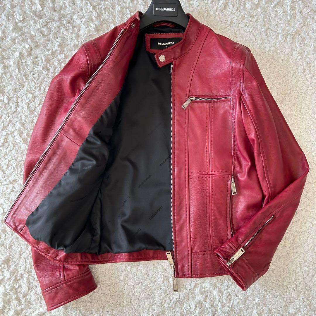 ディースクエアード／DSQUARED2 シングルライダース ジャケット