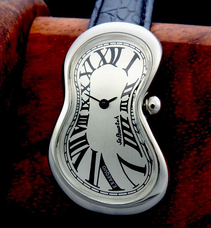 サルバドール・ダリ 腕時計 eye of time ブルー×シルバー