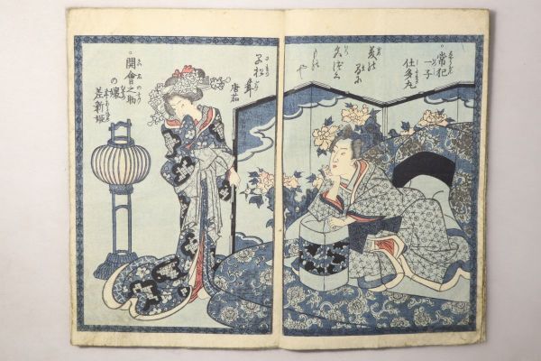 北斎画譜 中巻」葛飾北斎 明治期刊 1冊|和本 古典籍 浮世絵