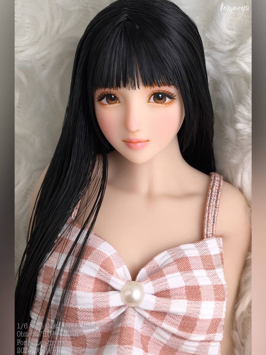 tomoeya] 1/6 カスタムドールヘッド ◇栗花落◇ オビツ01 ナチュラル肌