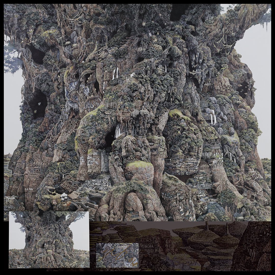 ◇◇ 青木繁 風景画 油彩 サイン有 F6号 絵画 油絵 裏書落款有