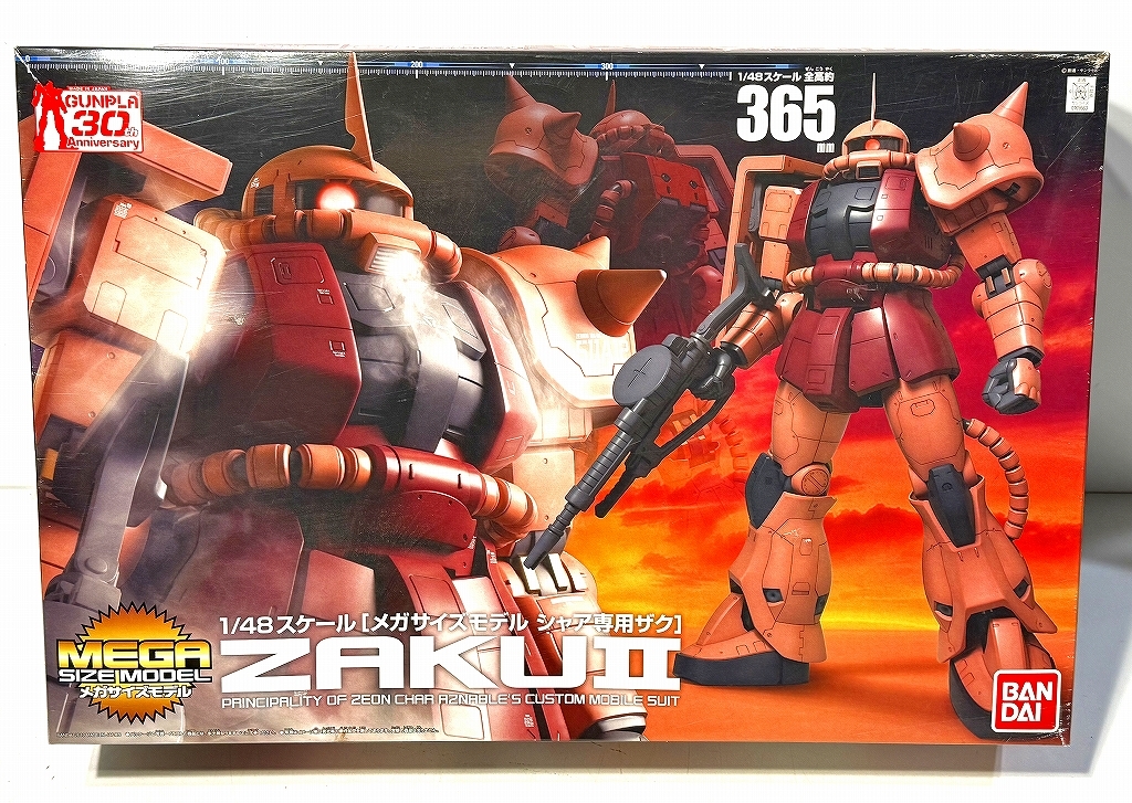 メガサイズ 1/48 ガンダム シャア専用ザクII完成品ジャンク扱い