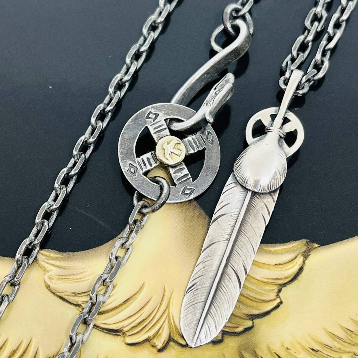 ゴローズ goro's 美品 ホイールフェザー大 左右セット 裏 ゴローズ goro's 美品 ホイールフェザー大 左右セット 裏
