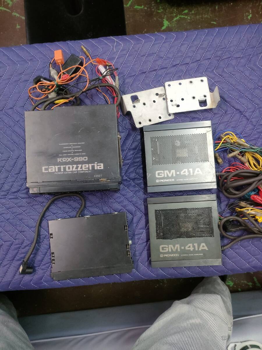 カロッツェリア【ロンサム】オーディオセット【KPX-990/GM-41×2/EQ-3010】動作未確認　Carrozzeria　旧車　の1番目の画像