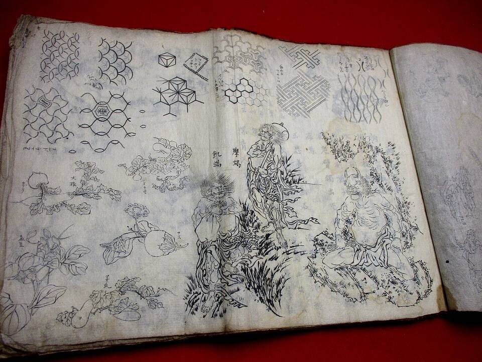 肉筆 春画帖 12図 絹本 彩色 浮世絵 江戸 明治 画帖 秘本 枕絵 花魁