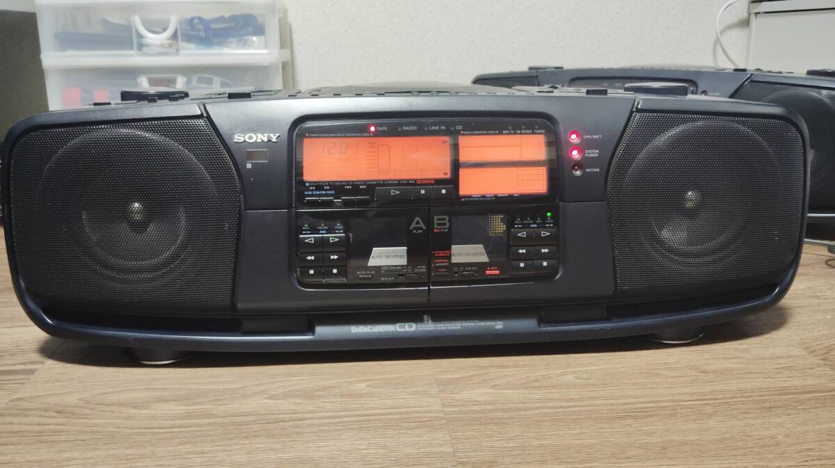 日本製 レトロ SONY ソニー CFD-900 CDラジカセ DoDeCaHORN CD 46W