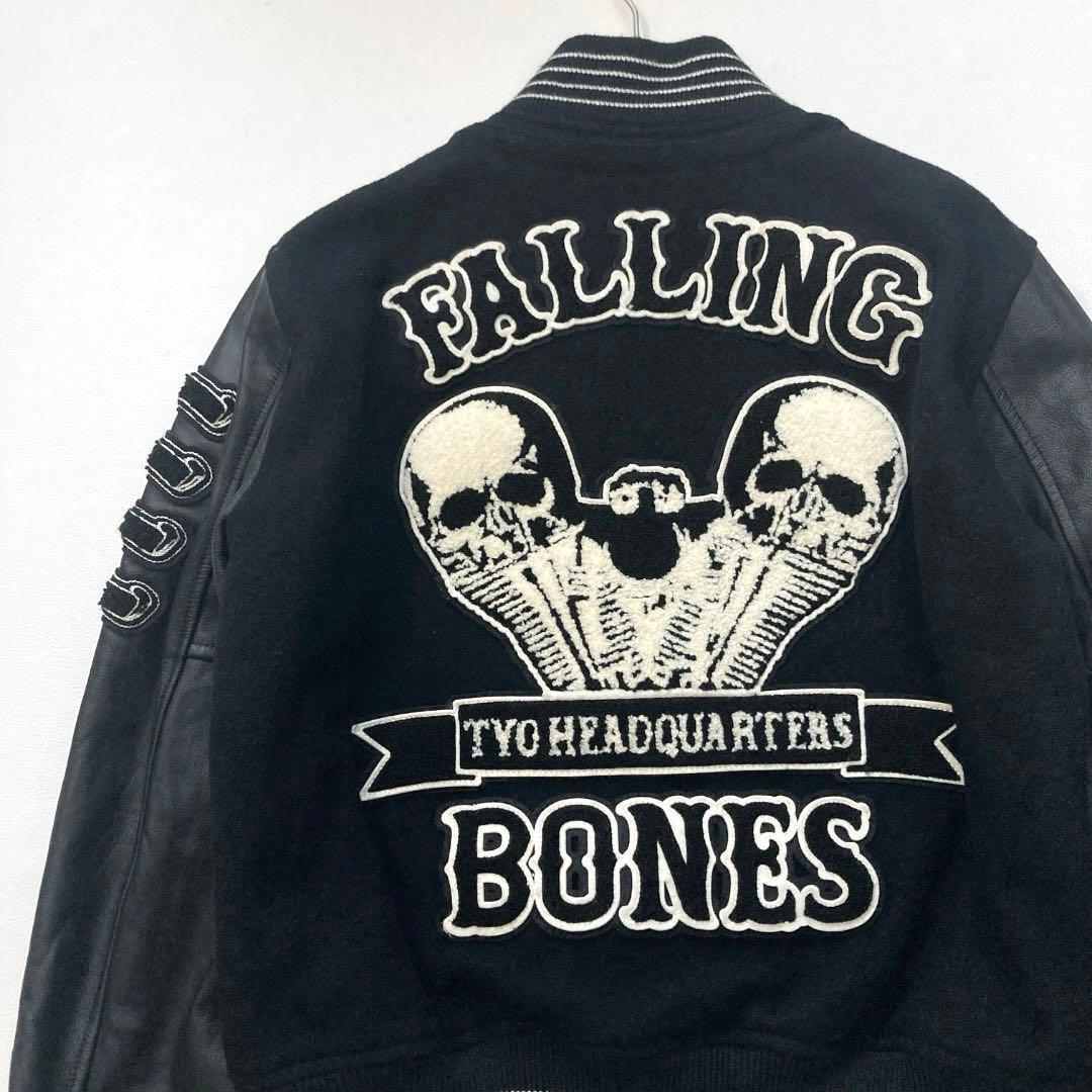 Falling bones フォーリングボーンズ レザージャケット／黒 38 岩城滉