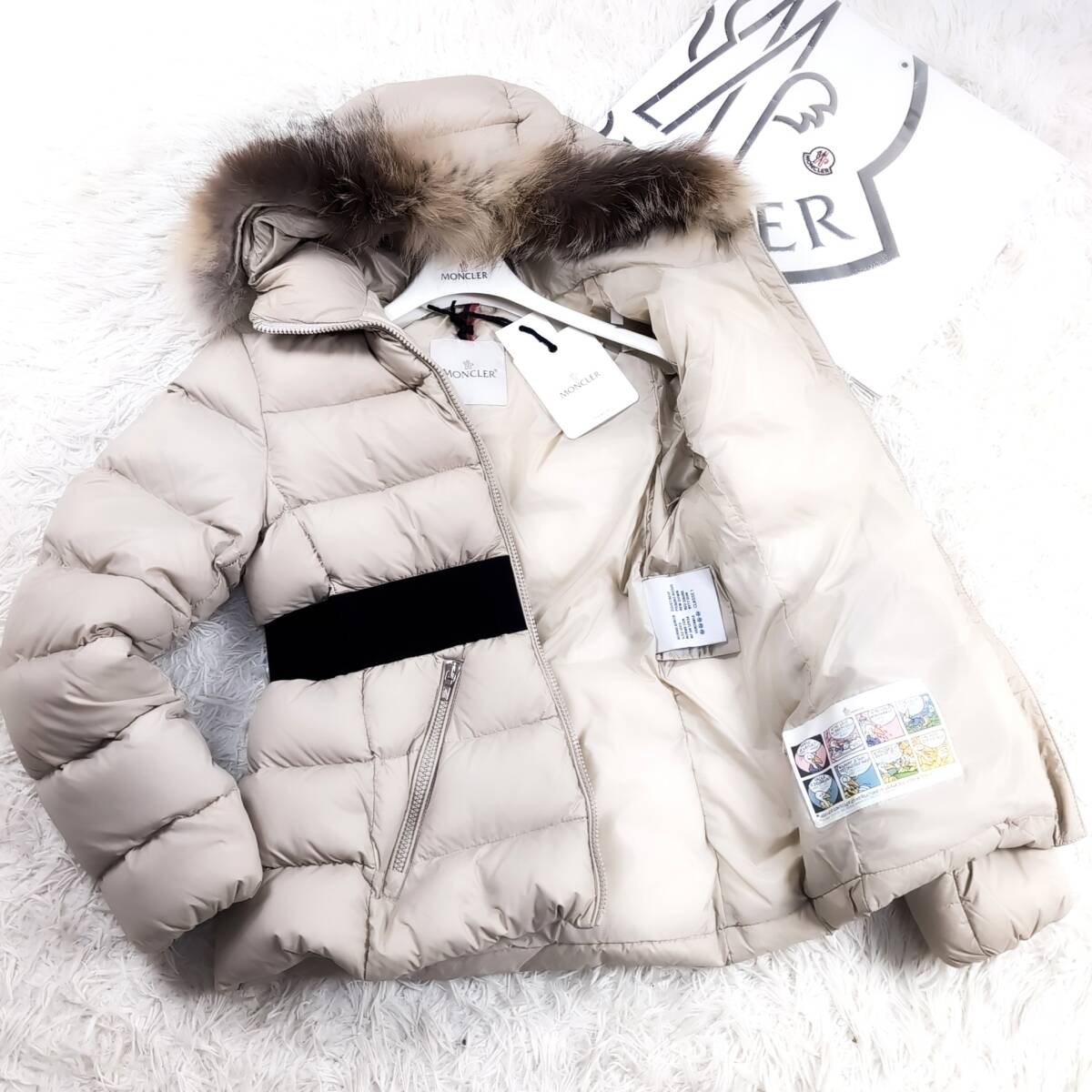 2 MONCLER 本物 鑑定済 ダウンジャケット L 綺麗小傷有 アウター 防 MONCLER (モンクレール) ノーカラー ショート ダウンジャケット
