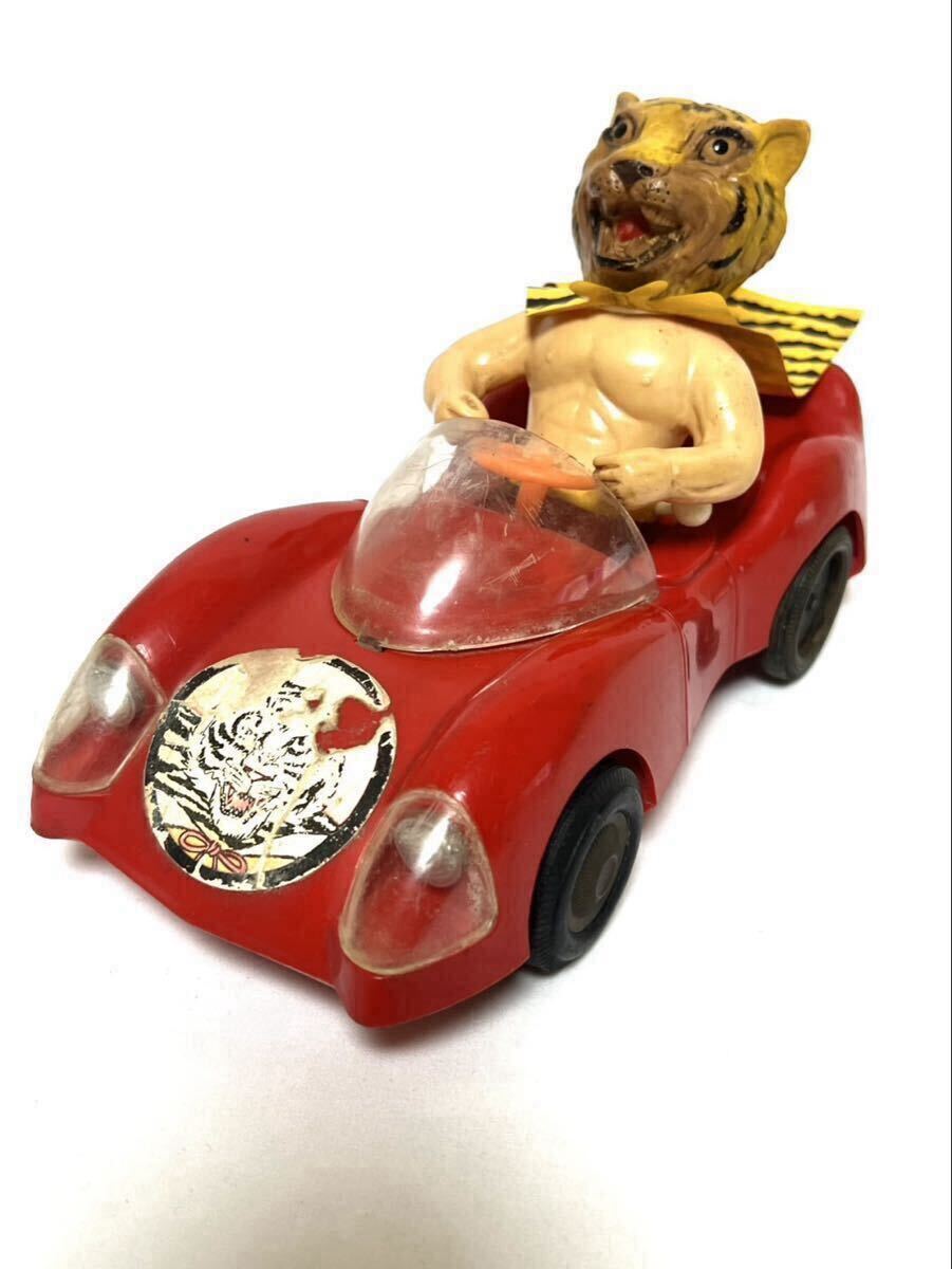 古い アオシン ブリキ タイガーマスク 走行 ゼンマイ Aoshin