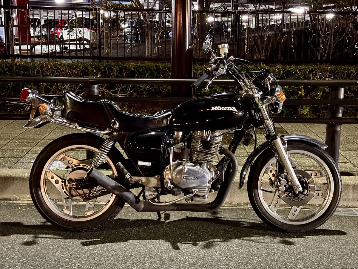 新品】CB250T メッキDJクロス/ メガホン マフラーCB400Tホーク2 鉄