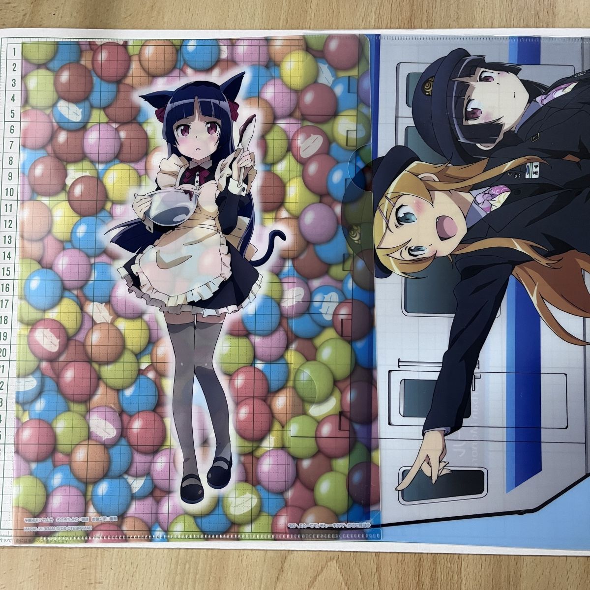 【希少・非売品】俺妹 × 千葉モノレール コラボ限定クリアファイル 2種セット 限定品! 俺妹「高坂桐乃・黒猫」キャラクター イラスト デザイン 千葉