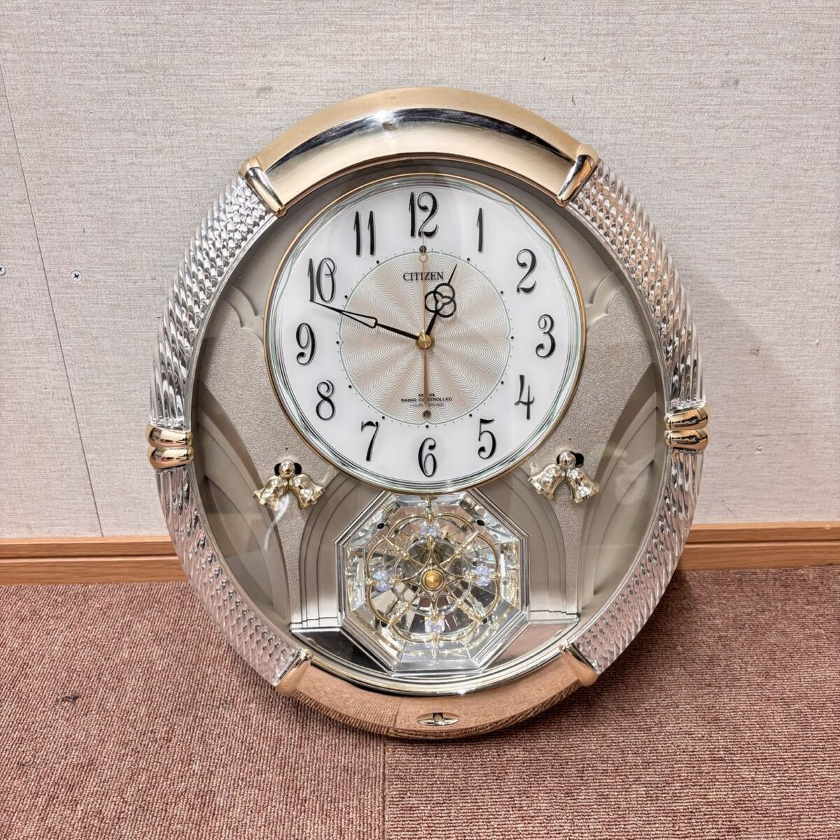 中古] CITIZEN シチズン 電波 掛時計 リズム時計 4MN435-0の落札情報