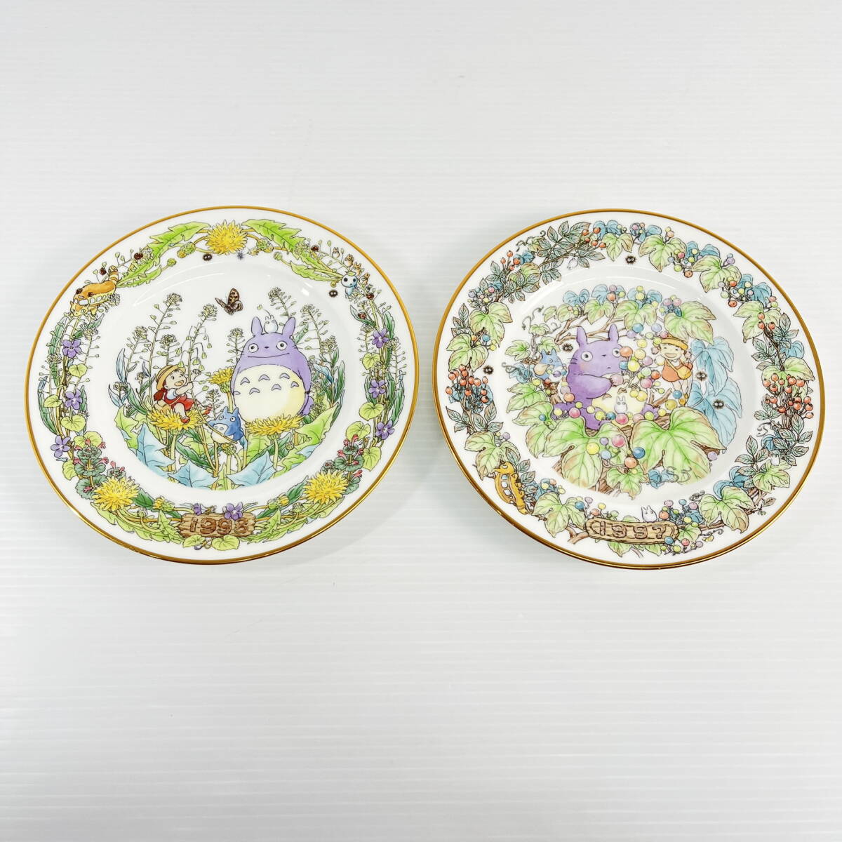 となりのトトロ Noritake ノリタケチャイナ 小皿5枚セット 藍色 銘々