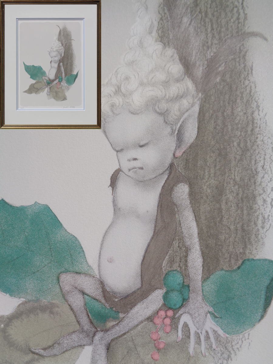 人形作家 菊池恵美子作『お説教』創作人形 平野千里識箱 本物保証品 検