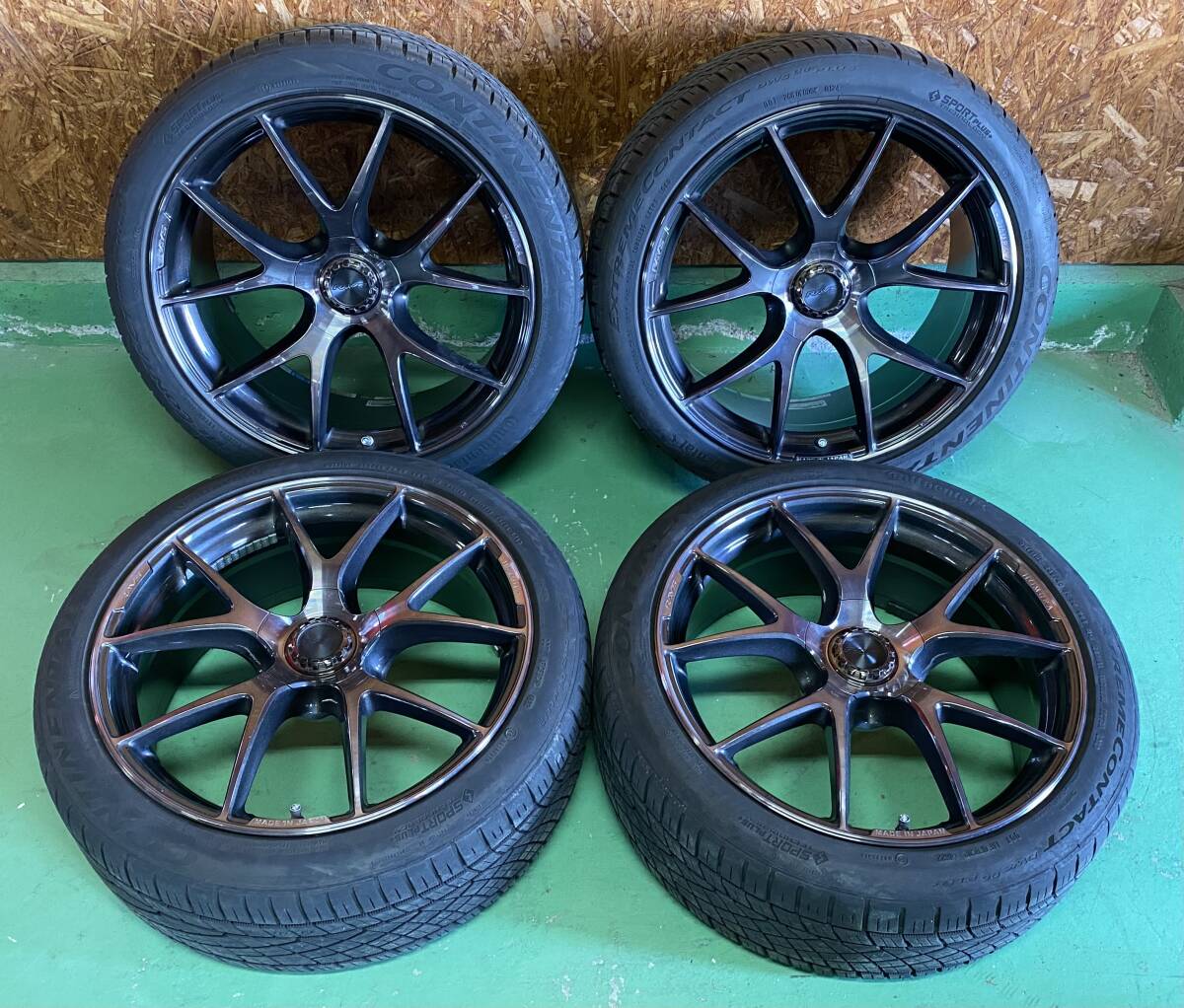 中古】RAYS HOMURA 2×9 20インチ 8.5J+38 245/40-20 NITTO NT555 4本 