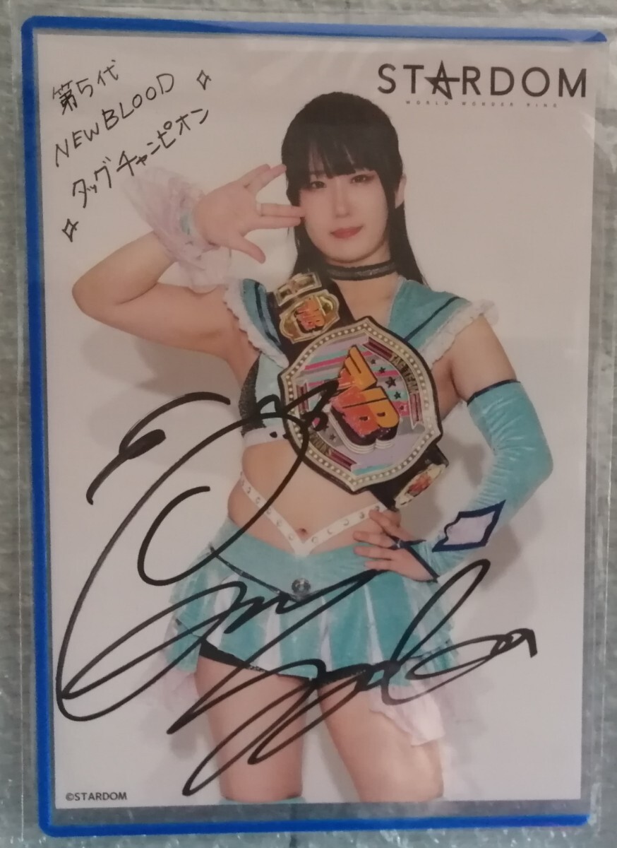 新品】【直筆サイン入り】 華名 ASUKA ポートレート WWE STARDOM