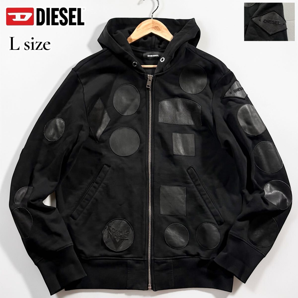 定価￥31,900 DIESEL ディーゼル 2016AW ”S-SKULL-PATCH” パッチワーク 