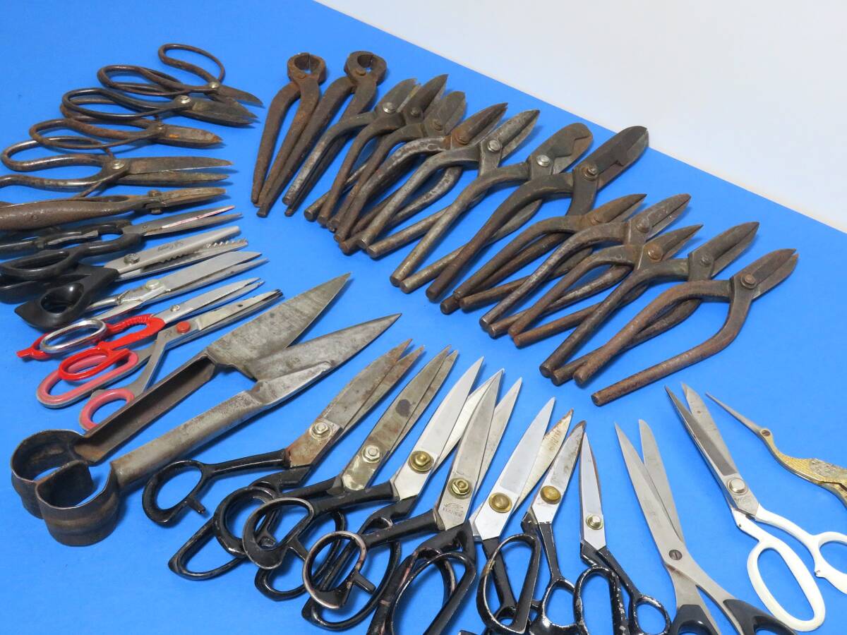 やっとこ - 古道具 鉄ハサミ 板金工具 鍛冶屋 本職用 鍛冶屋鋏 奴床 