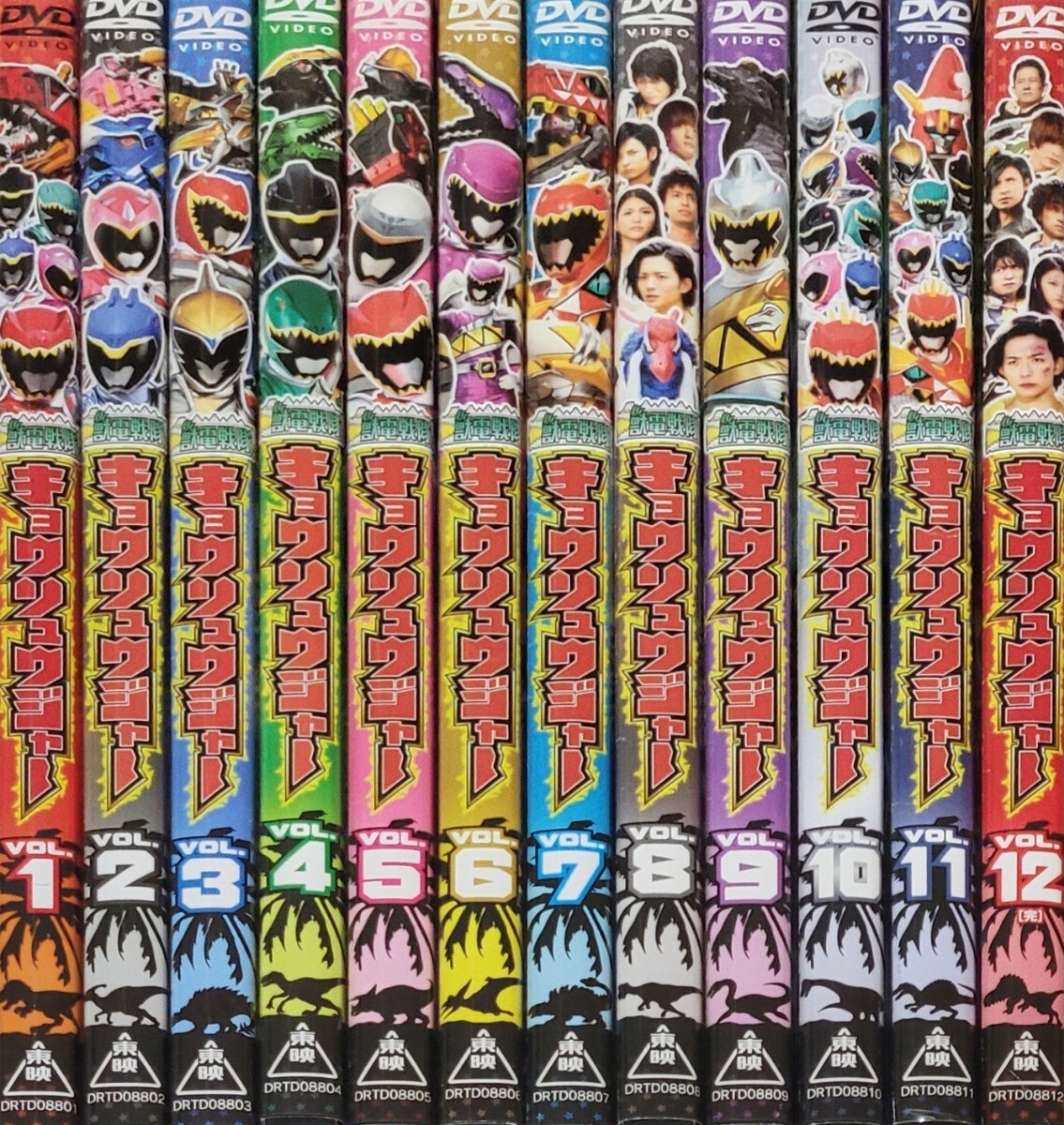 Cs0079 レンタル版○DVD 獣電戦隊 キョウリュウジャー 全12巻の落札