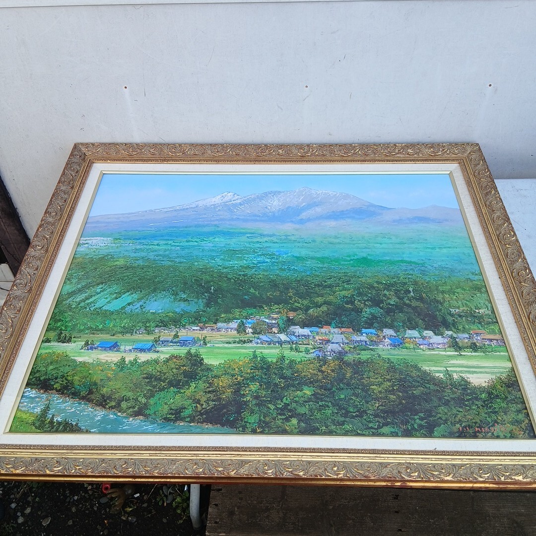 風景油彩画 青と緑の色合い 関 健治 作 由布岳 絵画 風景画 の落札情報詳細 - Yahoo!オークション