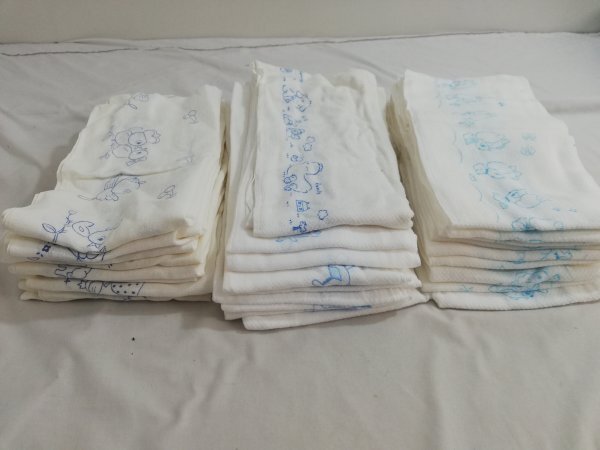 中古】☆古いおしめ9枚(検)i20可愛いドット柄/水玉おむつ/昭和レトロの