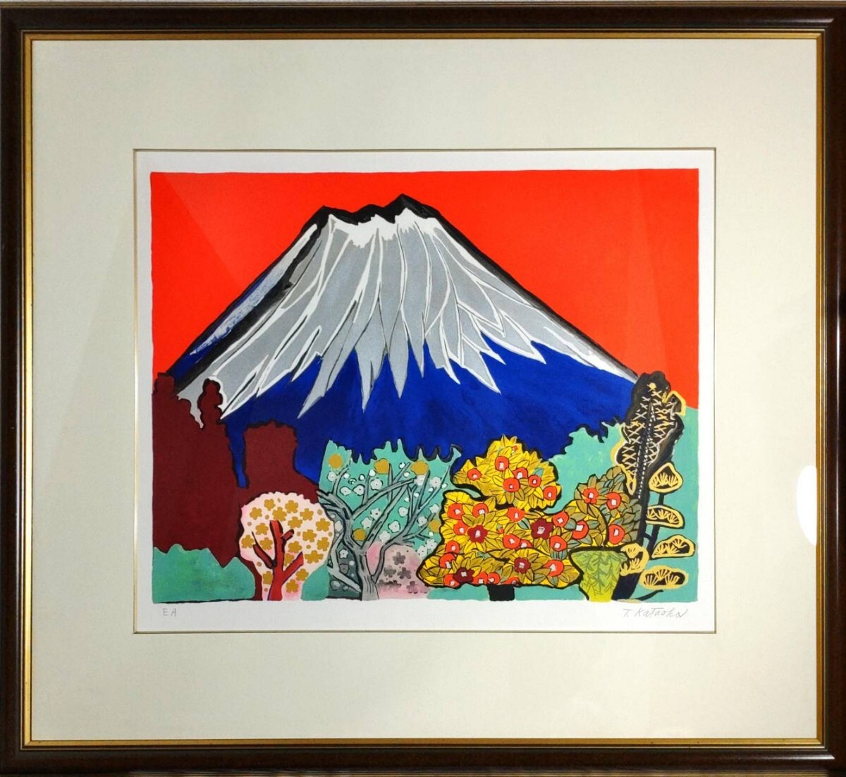 実力日本画家・北野治男「朝」12号・日展評議員・真作保証の落札情報