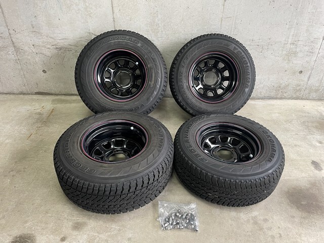 中古】AWC DAYTONA☆デイトナ メッキスチールホイール 7J +19 114.3 5H