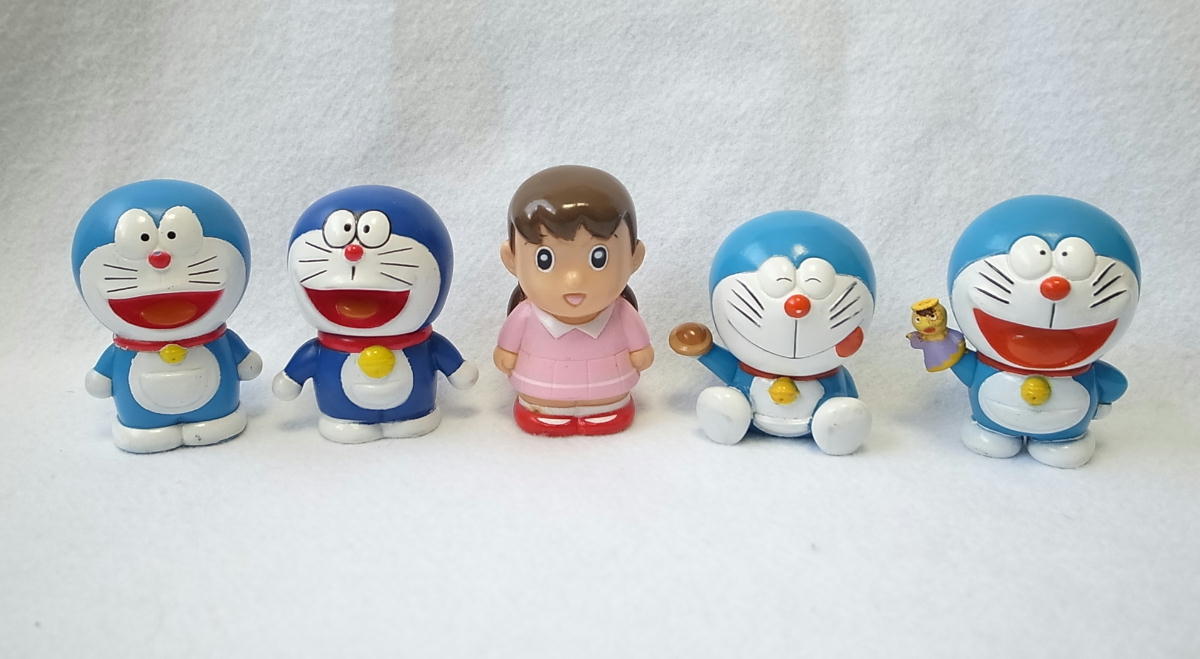 中古】▽背景付 セル画 ドラえもん のび太 ジャイアン スネ夫
