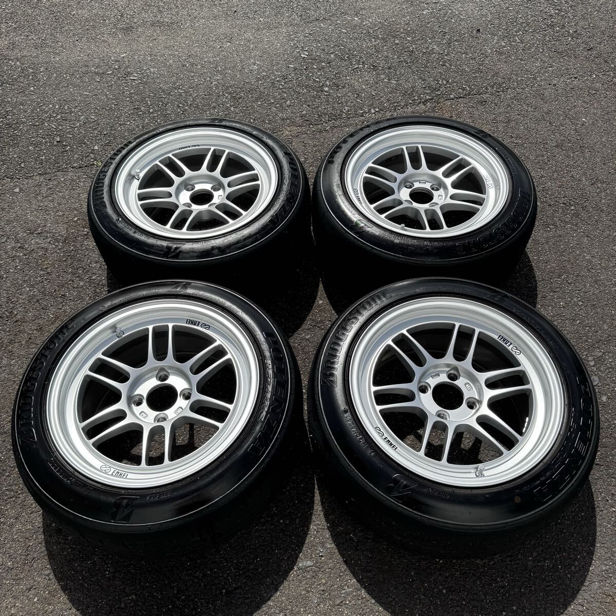 中古】ENKEI RPF1RS(SBCカラー) 訳あり4本セット！ 8J 28 PCD100 4穴