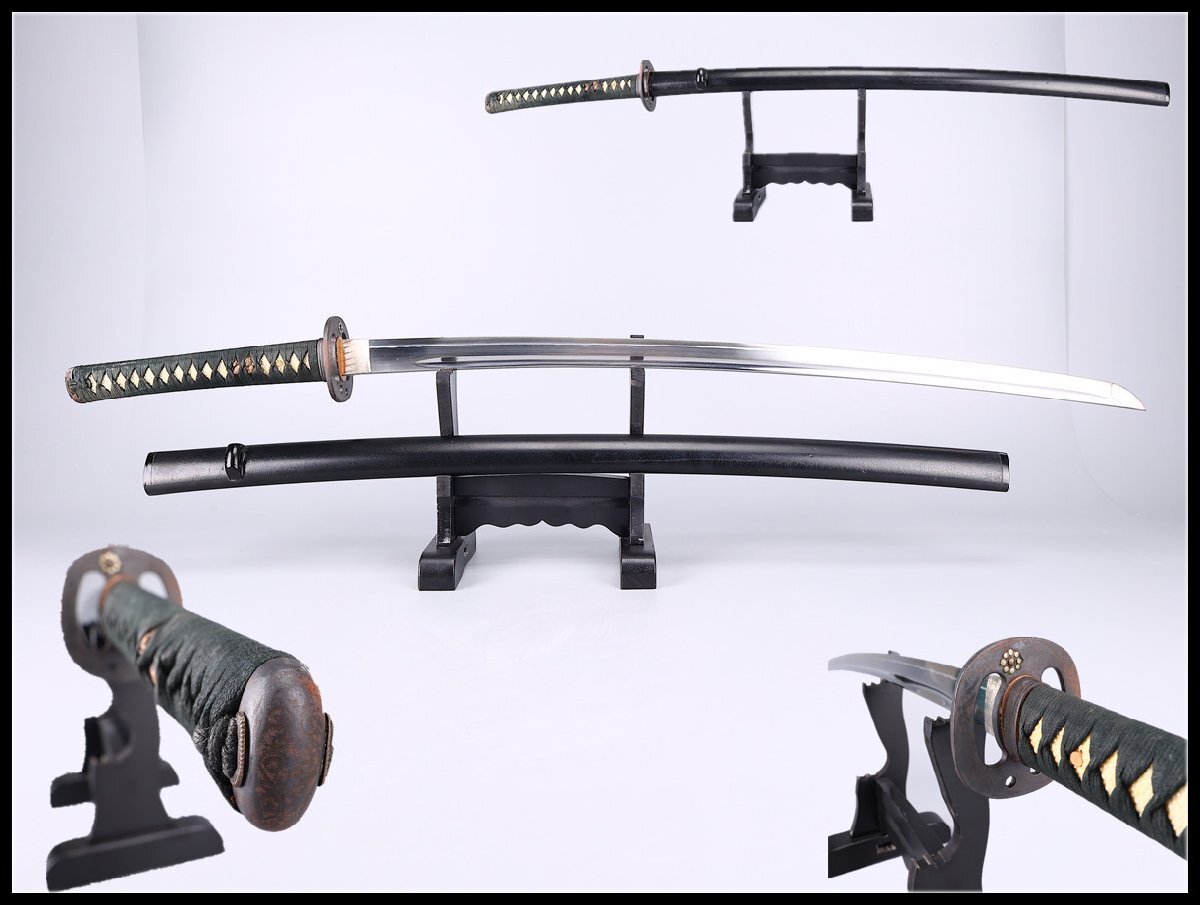 中古】希少 木刀 黒柿 縞黒檀 無垢材 101cm 太身 剣道/武道/稽古