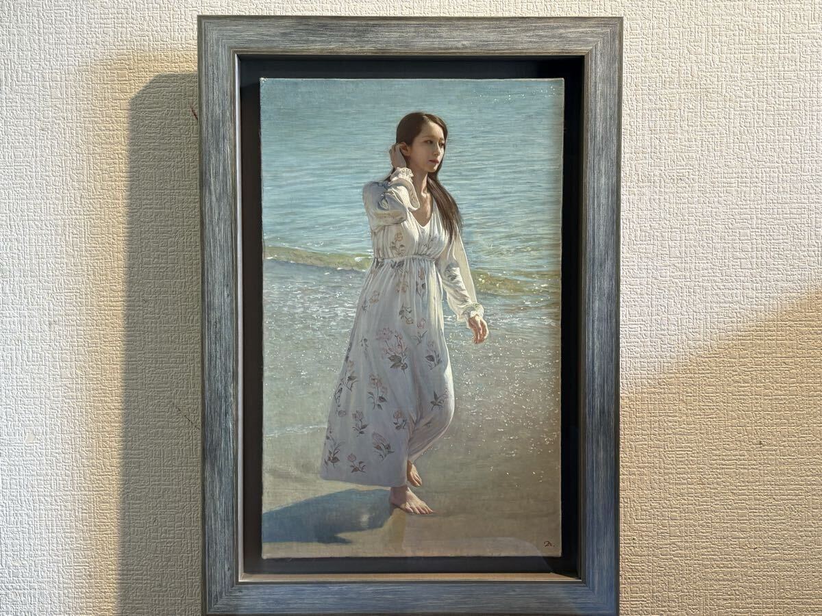美術品】【GLC】嶋根幸延 「少女裸婦」 油彩12号 スペイン在住